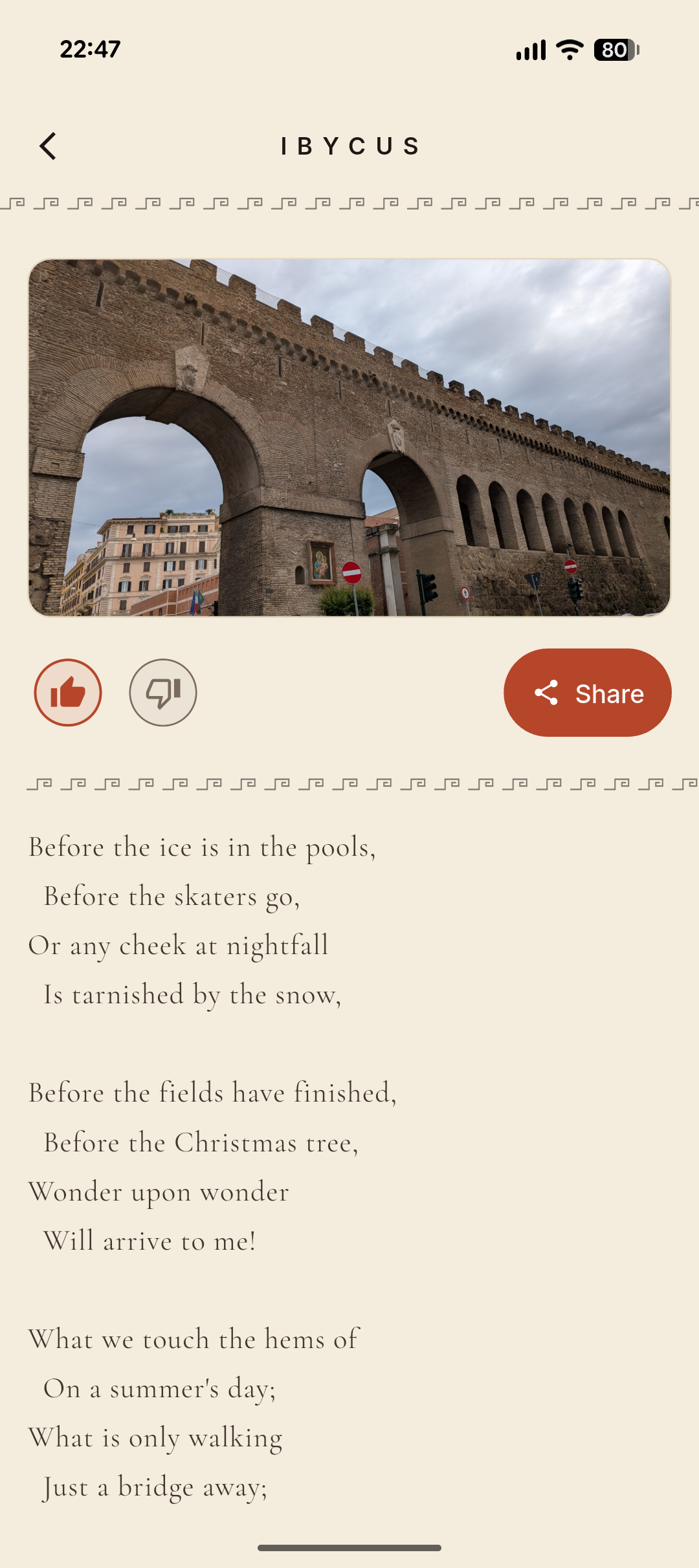 Ibycus poem result